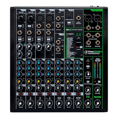 MACKIE - Mixer análogo, 10 canales, interfaz USB, FX