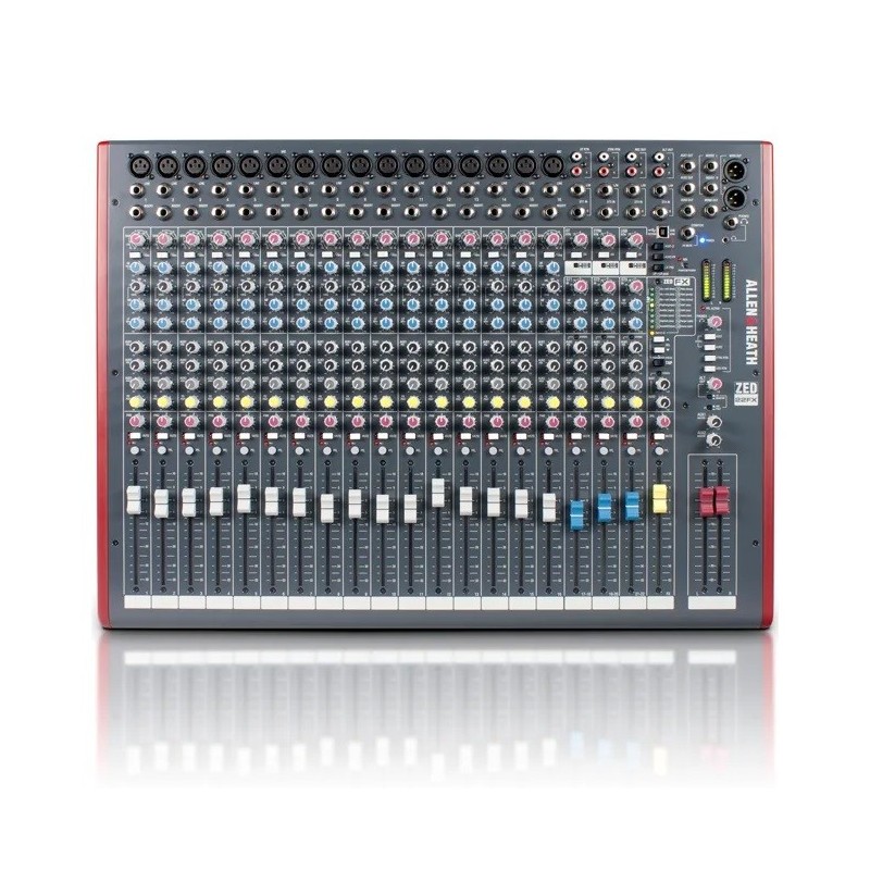 ALLEN & HEATH MIXER ZED22FX/X con efectos - 16 canales mono y 3 canales estéreo
