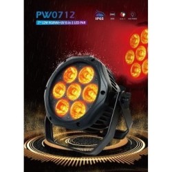 BIG TOPPER BT-PW0712 PAR LED IMPERMEABLE RGBWA+UV 7X12W