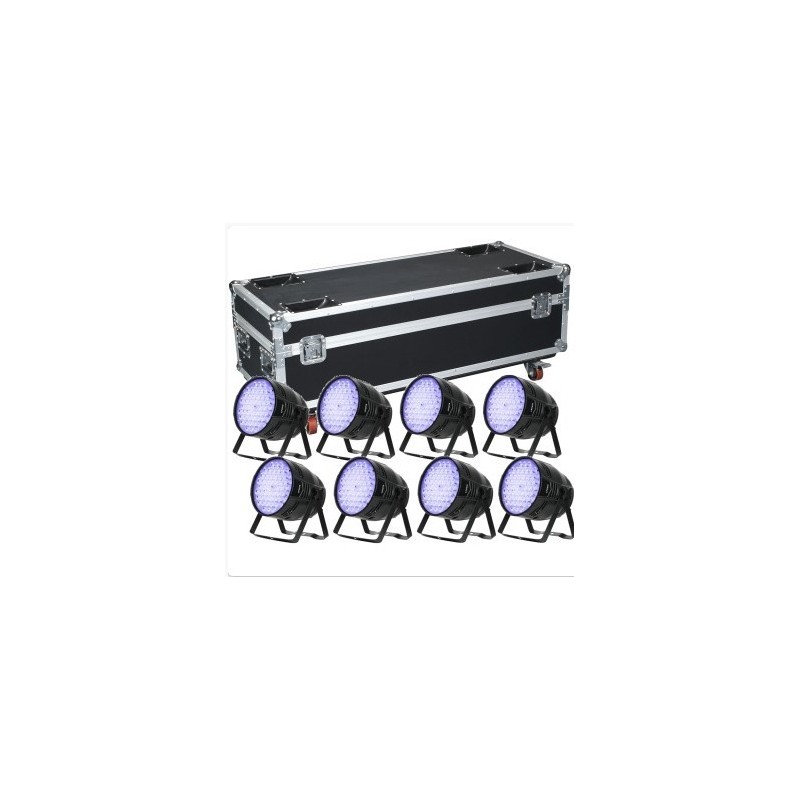 BIG DIPPER BD-LPC010K KIT 8 X RGBW QUAD-LED PAR KING 54x4W (4 EN 1)