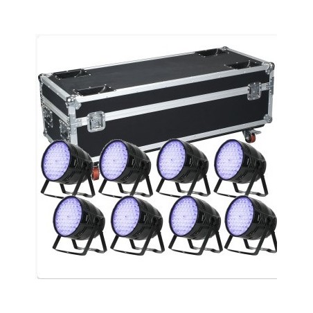 BIG DIPPER BD-LPC010K KIT 8 X RGBW QUAD-LED PAR KING 54x4W (4 EN 1)