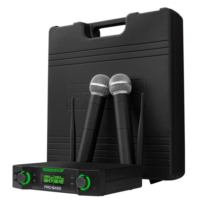 PROBASS MICROFONO DOBLE INALAMBRICO UF-224