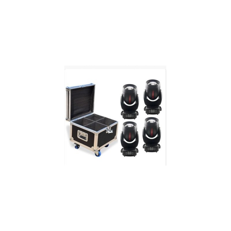 WILD PRO WP-L180MBK KIT X 4 LED BEAM/WASH 180W + FLIGHT CASE
