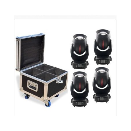 WILD PRO WP-L180MBK KIT X 4 LED BEAM/WASH 180W + FLIGHT CASE