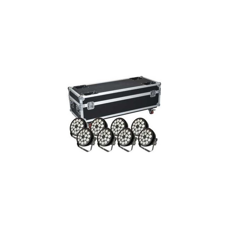 BIG TOPPER BT-P1808CK KIT 8 X PIXEL RGBW LED PAR SLIM 18X8W