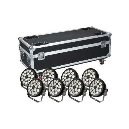 BIG TOPPER BT-P1808CK KIT 8 X PIXEL RGBW LED PAR SLIM 18X8W