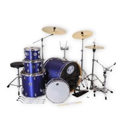 POWERDRUMS Set de batería acústica PowerDrums JJ-5 DLM con platillos