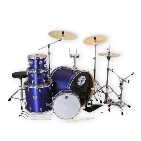 POWERDRUMS Set de batería acústica PowerDrums JJ-5 DLM con platillos