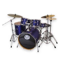 POWERDRUMS Set de batería acústica PowerDrums JJ-5 DLM con platillos