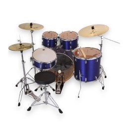 POWERDRUMS Set de batería acústica PowerDrums JJ-5 DLM con platillos